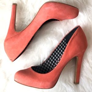 Jessica Simpson Abriana Pump Leather in Coral, 7.5